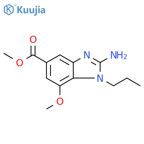 2-Amino-7-methoxy-1-propyl-1H-benzoimidazole-5-carboxylic acid methyl ester structure