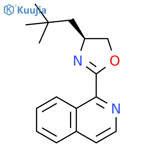 Isoquinoline, 1-[(4S)-4-(2,2-dimethylpropyl)-4,5-dihydro-2-oxazolyl]- structure
