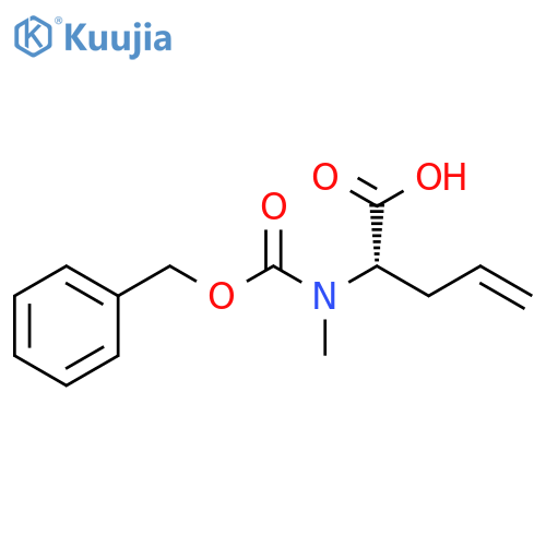 (S)-2-(((Benzyloxy)carbonyl)(methyl)amino)pent-4-enoic acid structure