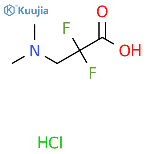 3-(Dimethylamino)-2,2-difluoropropanoic acid hydrochloride structure