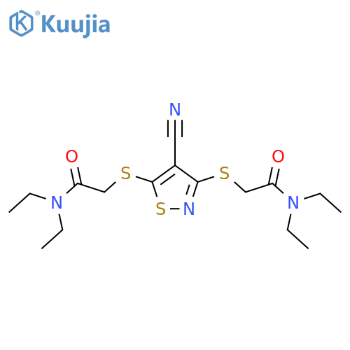 <br>2,2'-((4-Cyanoisothiazole-3,5-diyl)bis(sulfanediyl))bis(N,N-diethylacetamid e) structure