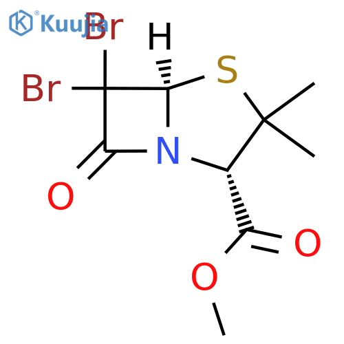 Methyl (2S-cis)-6,6-dibromo-3,3-dimethyl-7-oxo-4-thia-1-azabicyclo(3.2.0)heptane-2-carboxylate structure