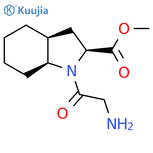methyl (2S,3aS,7aS)-1-(2-aminoacetyl)-octahydro-1H-indole-2-carboxylate structure