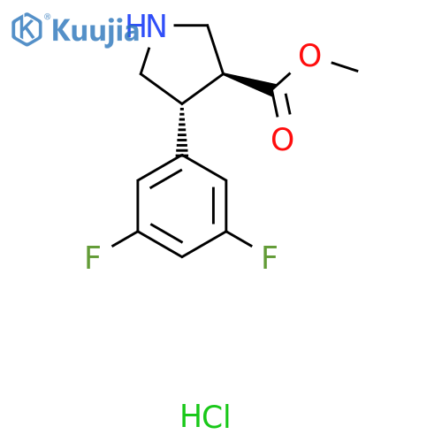 rac-methyl (3R,4S)-4-(3,5-difluorophenyl)pyrrolidine-3-carboxylate hydrochloride, trans structure