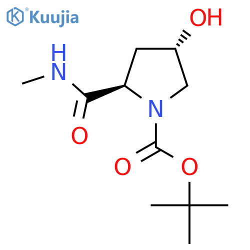 tert-butyl (2R,4S)-4-hydroxy-2-(methylcarbamoyl)pyrrolidine-1-carboxylate structure