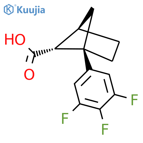(1R,4R,5R)-1-(3,4,5-Trifluorophenyl)bicyclo[2.1.1]hexane-5-carboxylic acid structure