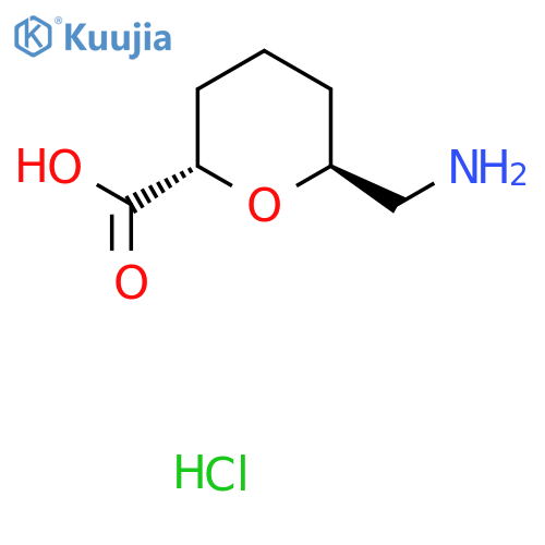 rac-(2R,6R)-6-(aminomethyl)oxane-2-carboxylic acid hydrochloride, trans structure