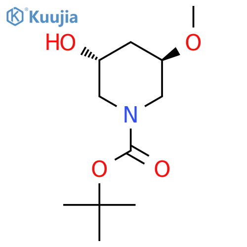 tert-butyl (3R,5R)-3-hydroxy-5-methoxypiperidine-1-carboxylate structure