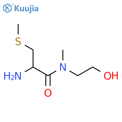 2-amino-N-(2-hydroxyethyl)-N-methyl-3-(methylsulfanyl)propanamide structure