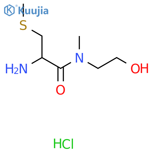 2-amino-N-(2-hydroxyethyl)-N-methyl-3-(methylsulfanyl)propanamide hydrochloride structure