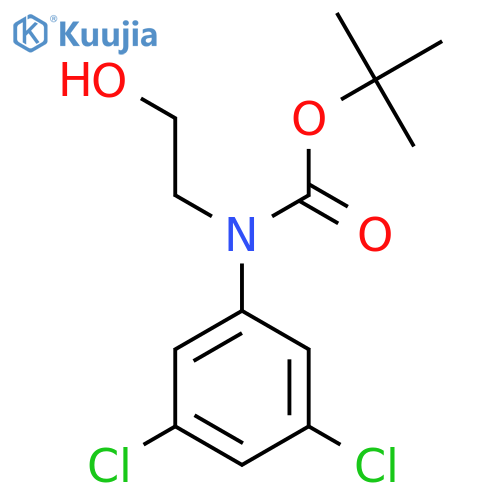 tert-butyl N-(3,5-dichlorophenyl)-N-(2-hydroxyethyl)carbamate structure