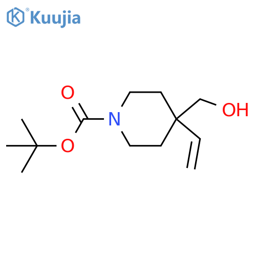 tert-butyl 4-ethenyl-4-(hydroxymethyl)piperidine-1-carboxylate structure
