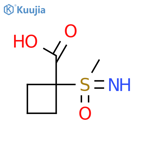 1-[Imino(methyl)oxo-lambda6-sulfanyl]cyclobutane-1-carboxylic acid structure