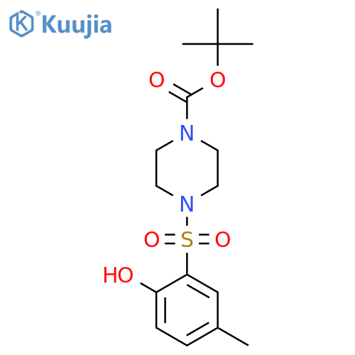 Tert-butyl 4-(2-hydroxy-5-methylbenzenesulfonyl)piperazine-1-carboxylate structure