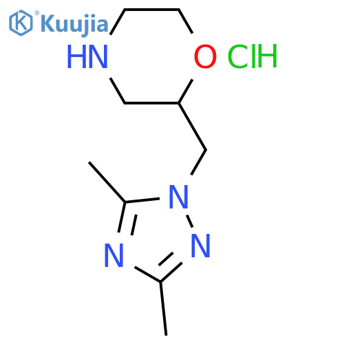 2-(3,5-dimethyl-1H-1,2,4-triazol-1-yl)methylmorpholine dihydrochloride structure