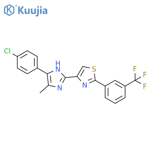 4-4-(4-chlorophenyl)-5-methyl-1H-imidazol-2-yl-2-3-(trifluoromethyl)phenyl-1,3-thiazole structure