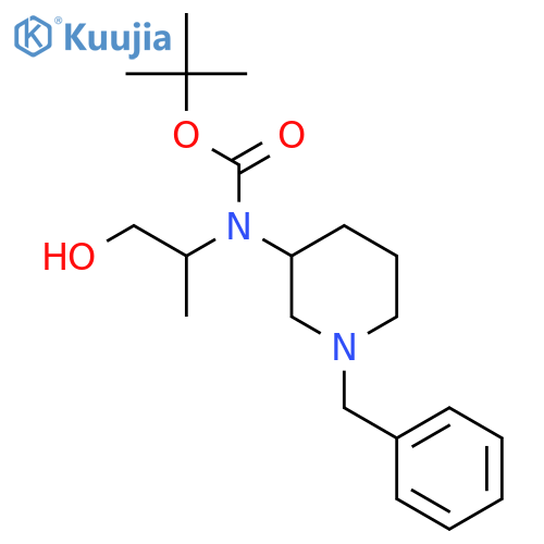 tert-butyl N-(1-benzylpiperidin-3-yl)-N-(1-hydroxypropan-2-yl)carbamate structure