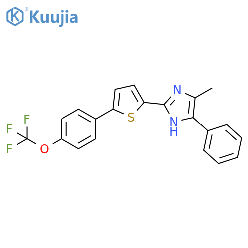 5-methyl-4-phenyl-2-{5-4-(trifluoromethoxy)phenylthiophen-2-yl}-1H-imidazole structure