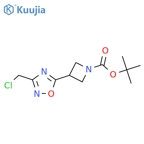 Tert-butyl 3-[3-(chloromethyl)-1,2,4-oxadiazol-5-yl]azetidine-1-carboxylate structure