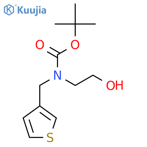 tert-butyl N-(2-hydroxyethyl)-N-[(thiophen-3-yl)methyl]carbamate structure