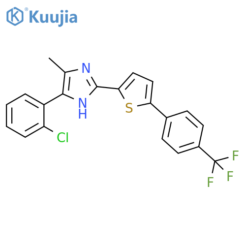 4-(2-chlorophenyl)-5-methyl-2-{5-4-(trifluoromethyl)phenylthiophen-2-yl}-1H-imidazole structure