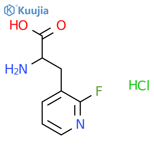 2-amino-3-(2-fluoropyridin-3-yl)propanoic acid hydrochloride structure