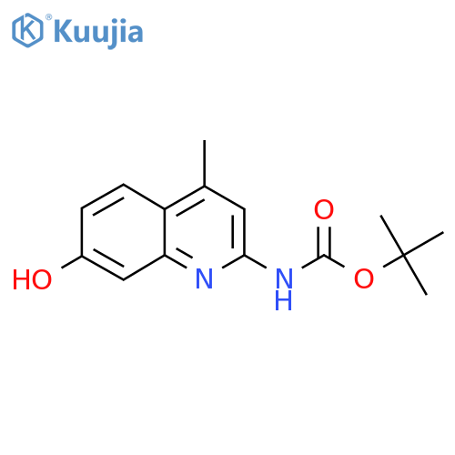 tert-butyl N-(7-hydroxy-4-methylquinolin-2-yl)carbamate structure