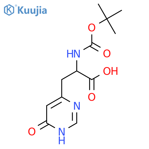 2-{(tert-butoxy)carbonylamino}-3-(6-hydroxypyrimidin-4-yl)propanoic acid structure
