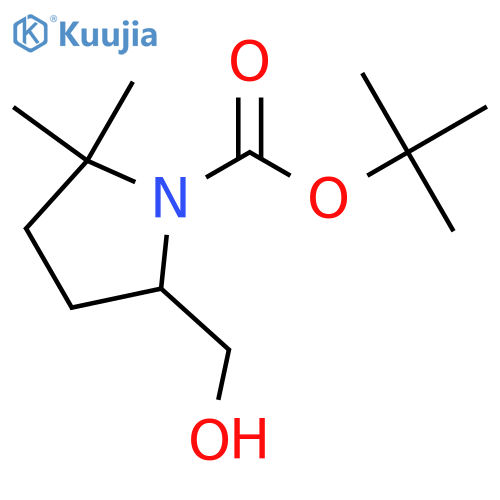 tert-butyl 5-(hydroxymethyl)-2,2-dimethylpyrrolidine-1-carboxylate structure