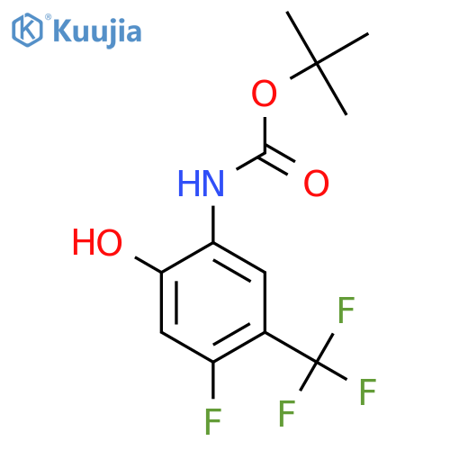 tert-butyl N-4-fluoro-2-hydroxy-5-(trifluoromethyl)phenylcarbamate structure