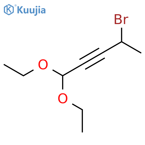 4-Bromo-1,1-diethoxypent-2-yne structure