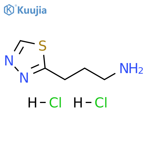 1,3,4-Thiadiazole-2-propanamine, hydrochloride (1:2) structure