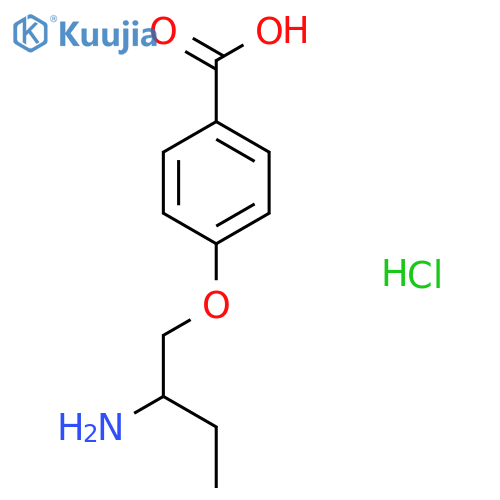 4-(2-Aminobutoxy)benzoic acid;hydrochloride structure