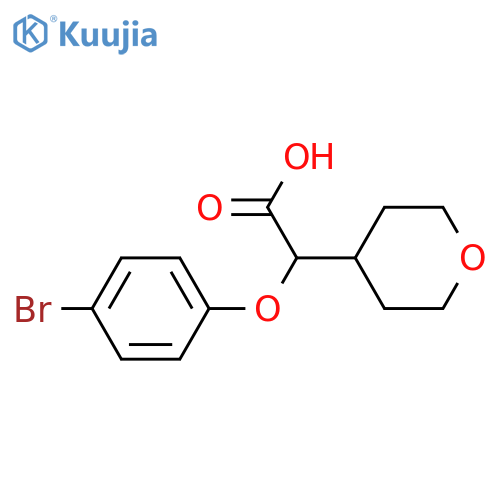 2-(4-bromophenoxy)-2-(oxan-4-yl)acetic acid structure