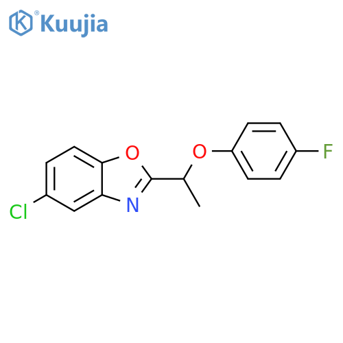 5-chloro-2-1-(4-fluorophenoxy)ethyl-1,3-benzoxazole structure