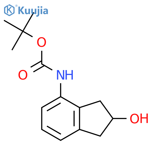 tert-butyl N-(2-hydroxy-2,3-dihydro-1H-inden-4-yl)carbamate structure