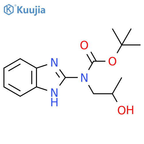tert-butyl N-(1H-1,3-benzodiazol-2-yl)-N-(2-hydroxypropyl)carbamate structure