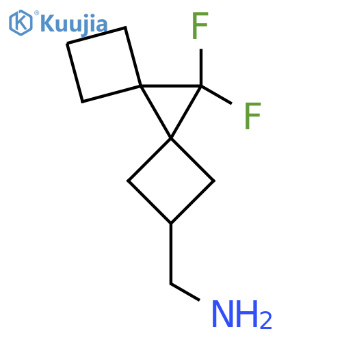 1-{9,9-difluorodispiro3.0.3^{5}.1^{4}nonan-2-yl}methanamine, Mixture of diastereomers structure