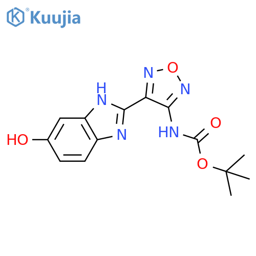 tert-butyl N-4-(5-hydroxy-1H-1,3-benzodiazol-2-yl)-1,2,5-oxadiazol-3-ylcarbamate structure