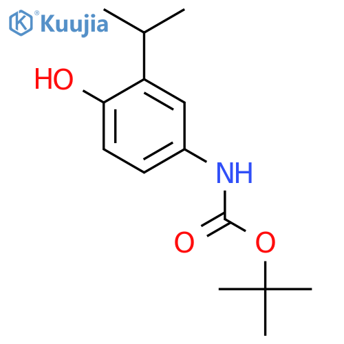 tert-butyl N-4-hydroxy-3-(propan-2-yl)phenylcarbamate structure