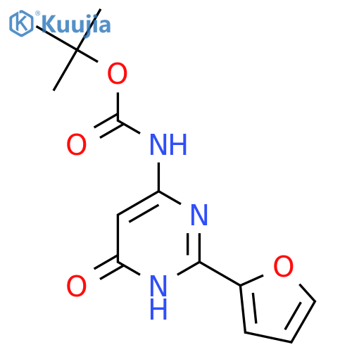 tert-butyl N-2-(furan-2-yl)-6-hydroxypyrimidin-4-ylcarbamate structure