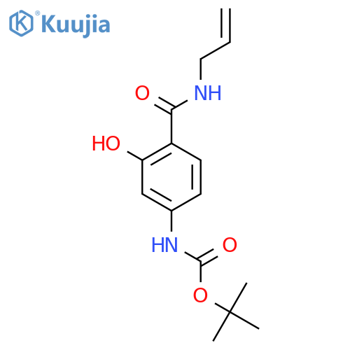 tert-butyl N-{3-hydroxy-4-(prop-2-en-1-yl)carbamoylphenyl}carbamate structure