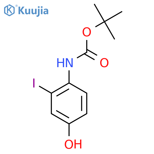 tert-butyl N-(4-hydroxy-2-iodophenyl)carbamate structure