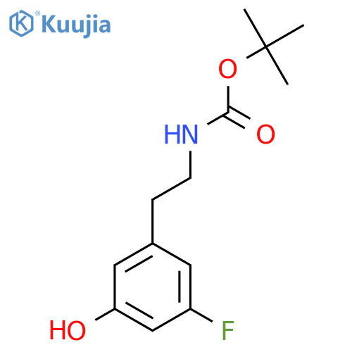 tert-butyl N-2-(3-fluoro-5-hydroxyphenyl)ethylcarbamate structure
