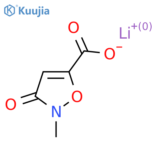lithium(1+) 2-methyl-3-oxo-2,3-dihydro-1,2-oxazole-5-carboxylate structure