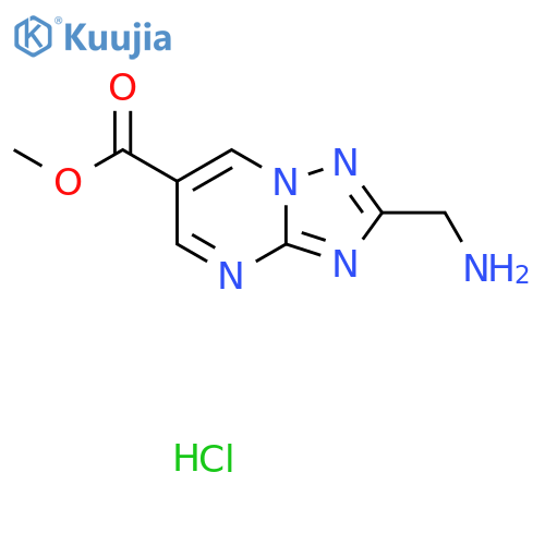 methyl 2-(aminomethyl)-1,2,4triazolo1,5-apyrimidine-6-carboxylate hydrochloride structure