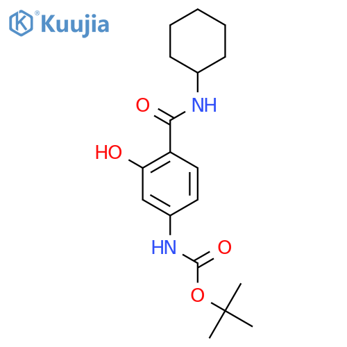 tert-butyl N-4-(cyclohexylcarbamoyl)-3-hydroxyphenylcarbamate structure
