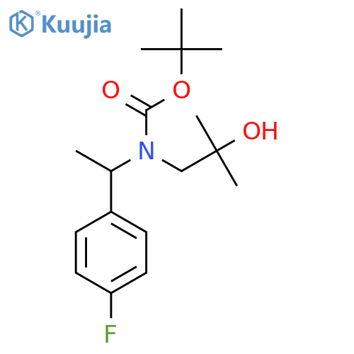 tert-butyl N-1-(4-fluorophenyl)ethyl-N-(2-hydroxy-2-methylpropyl)carbamate structure