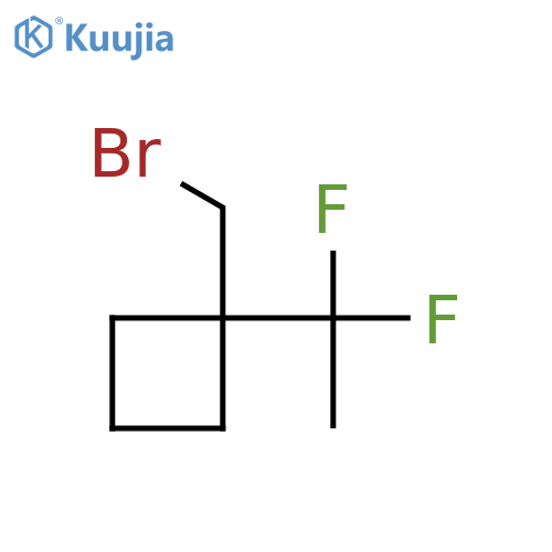 1-(Bromomethyl)-1-(1,1-difluoroethyl)cyclobutane structure
