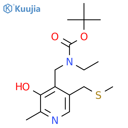 tert-butyl N-ethyl-N-({3-hydroxy-2-methyl-5-[(methylsulfanyl)methyl]pyridin-4-yl}methyl)carbamate structure